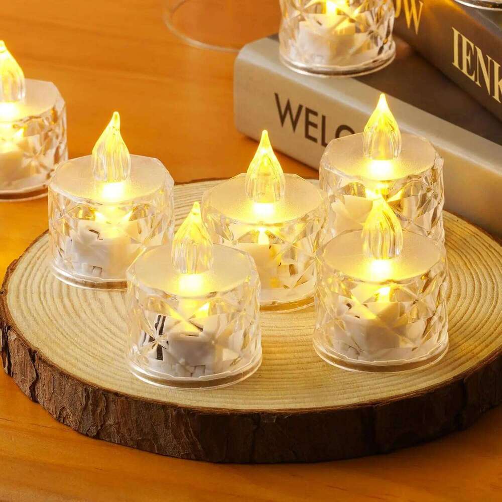 LED Battery Powered Flameless Tea Fake Candle Wedding Birthday Party Home Decoration Lamp Candlestick Candles Y260131