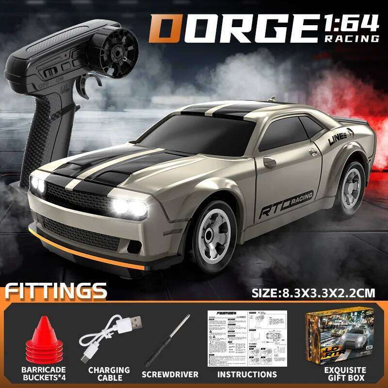 1:64 Remote 2.4G Mini Radio Control Drift Stunt Car 4WD Desktop Racing Vehicle Model Boy Toy Kid Birthday Gifts Y260131