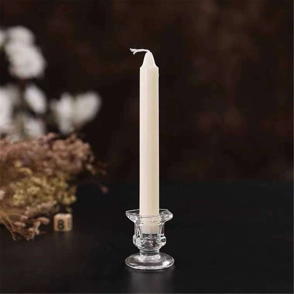 Novelty Glass Holder Nordic Decor Candlestick Romantic Candle Stand Desk Accessories Wedding Centerpieces Ornament Gifts Y260131