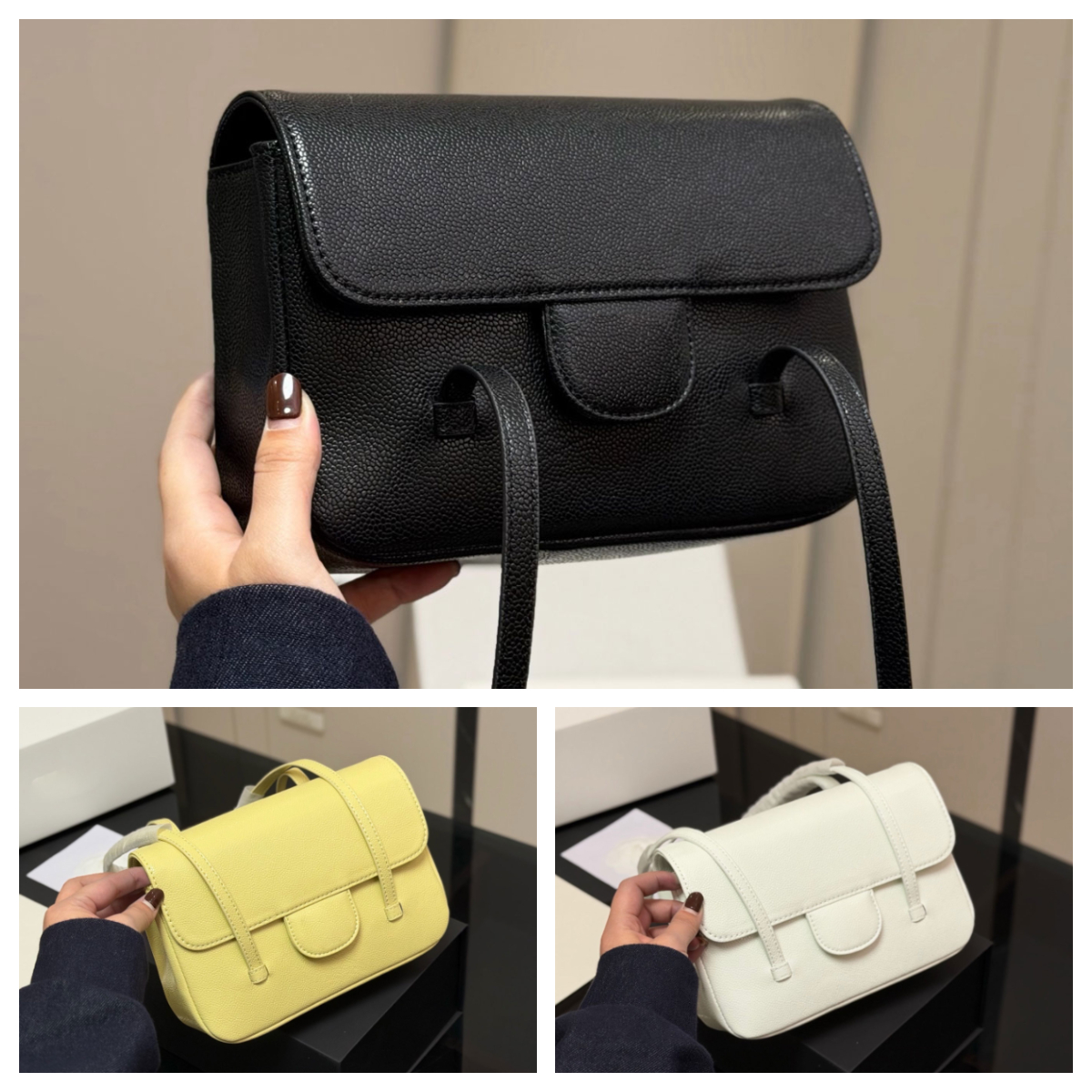 Luxury Women's Yellow Handbag Designer Bag Shoulder Bag Tote Bag Underarm Bag 10A Caviar-Patterned Flap Bag Messenger Bag Stylish Minimalist Square Bag Crossbody Bag