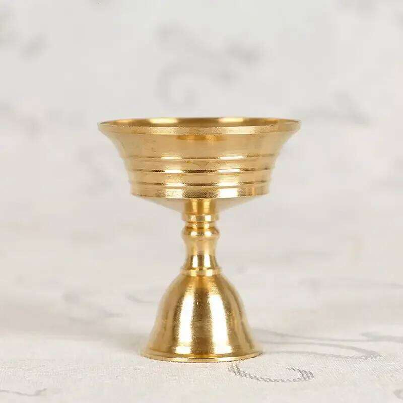 1PC Holders Butter Holder Long Lamp Candlestick Put Candle Copper Cup Home Decor Y260131