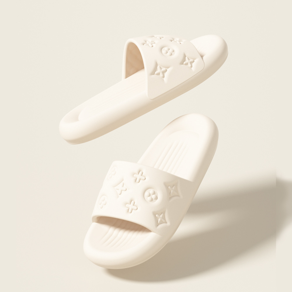 2026s summer ultra soft comfortable home and bathroom flat slippers couple printed sandals for women men anti slip fluorescent green free shipping hot