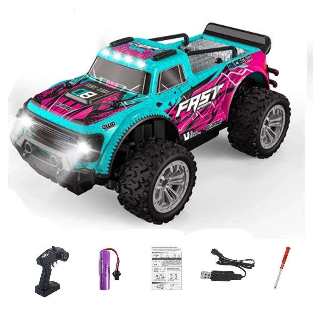 2025 NEW 1:16/1:20 2.4G Model RC Car With LED Light 2WD Off-road Remote Control Climbing Vehicle Outdoor Cars Toy Gifts for Kids Y260131