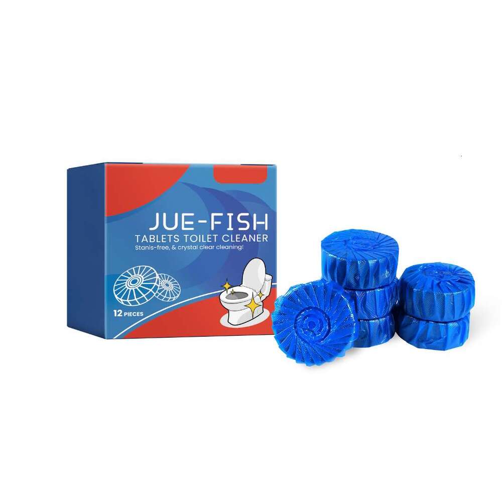 Jue-Fish Household Bowl Cleaner Descaling Deodorizing Stain Removal Fresh Scent Toilet Cleaning Tablets S260131