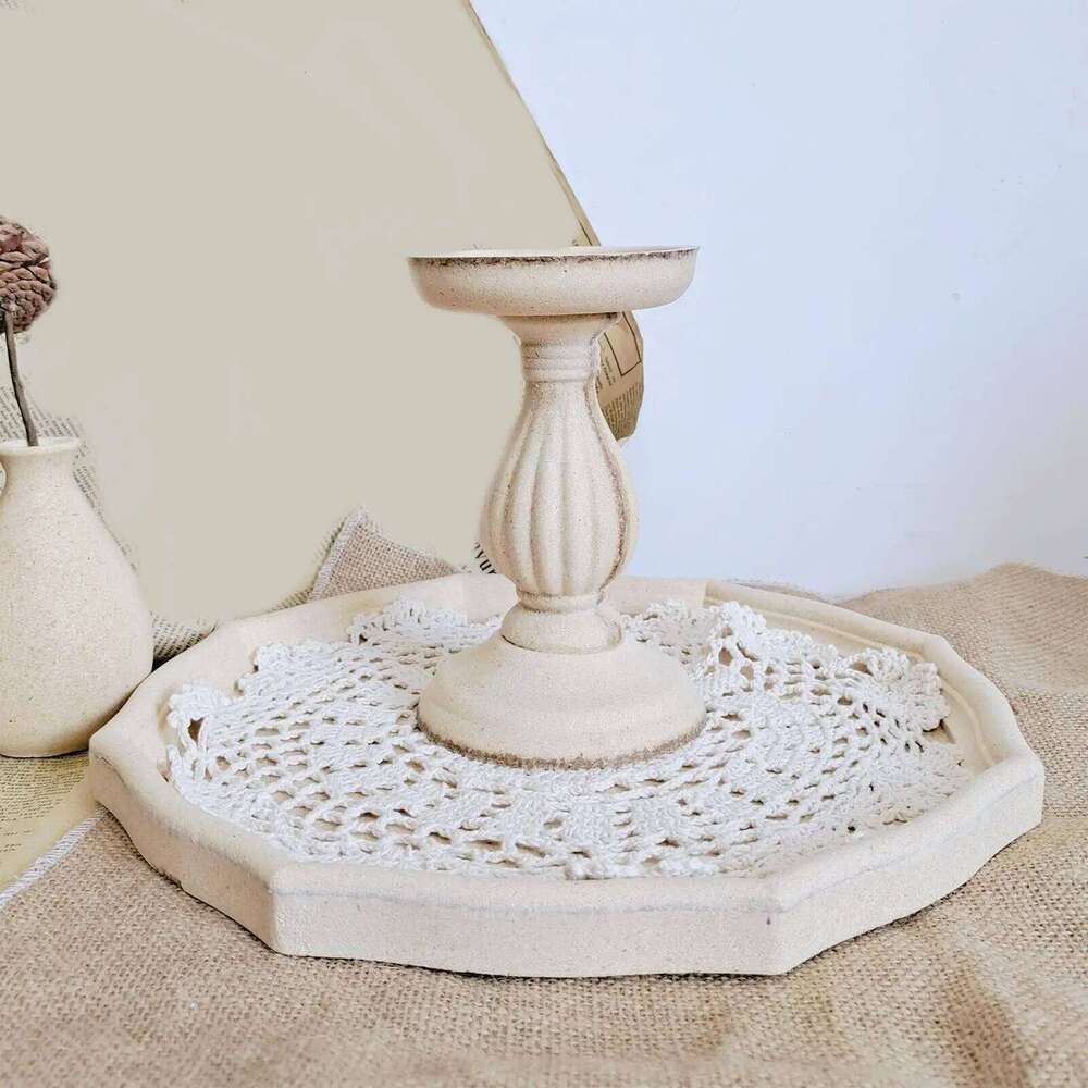 Unfinished Holder Candlestick for Home Decor Wedding Room Decoration Pillar Candle Holders Retro Candlesticks Ornament Y260131