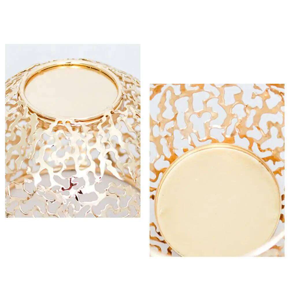 Candlestick Iron Vintage Metal Ornaments Cool Ins Style Items Desktop Hollow Electroplating Creative Supplies Beautiful Decor Y260131