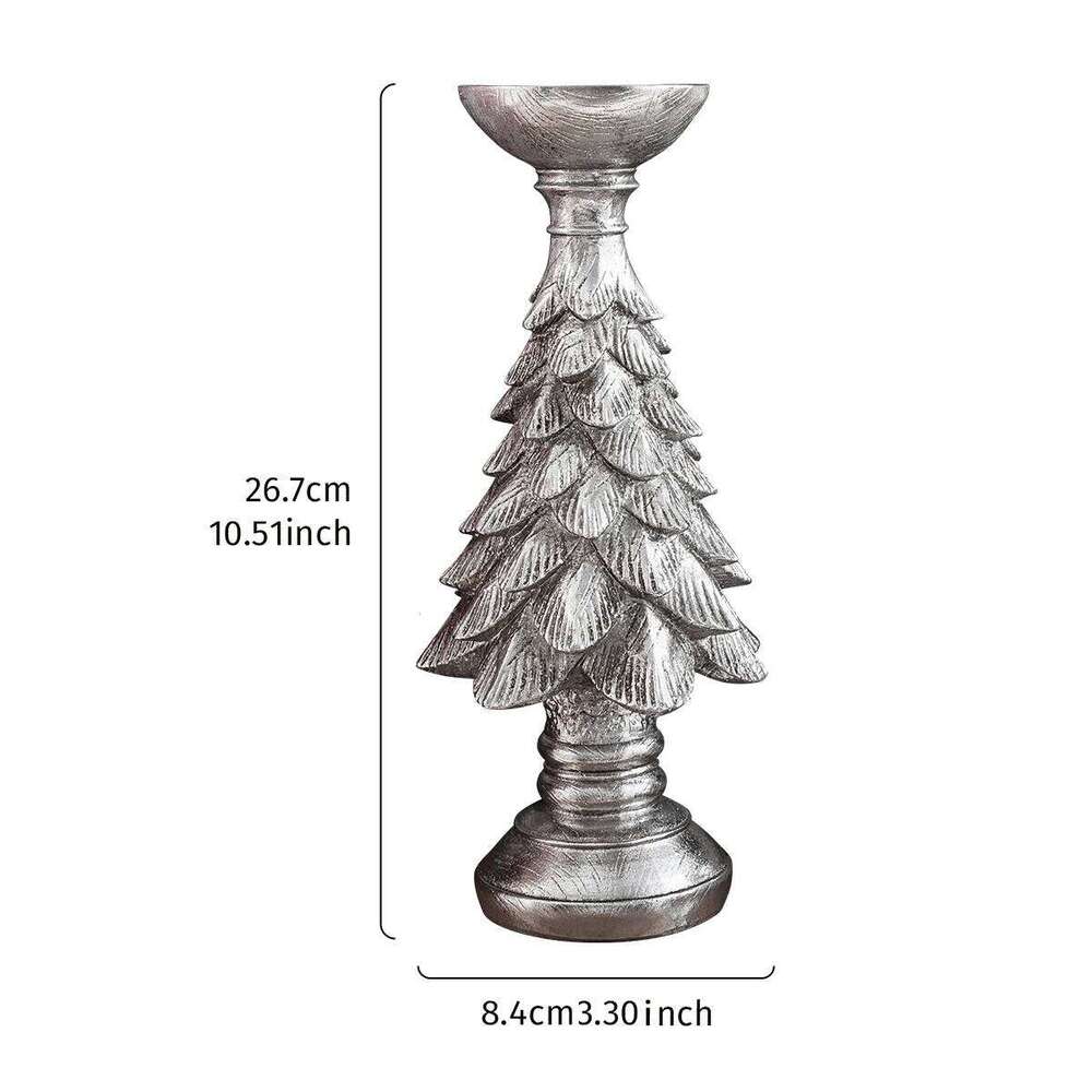 1PC, resin material home for Christmas tree candlestick decoration Y260131