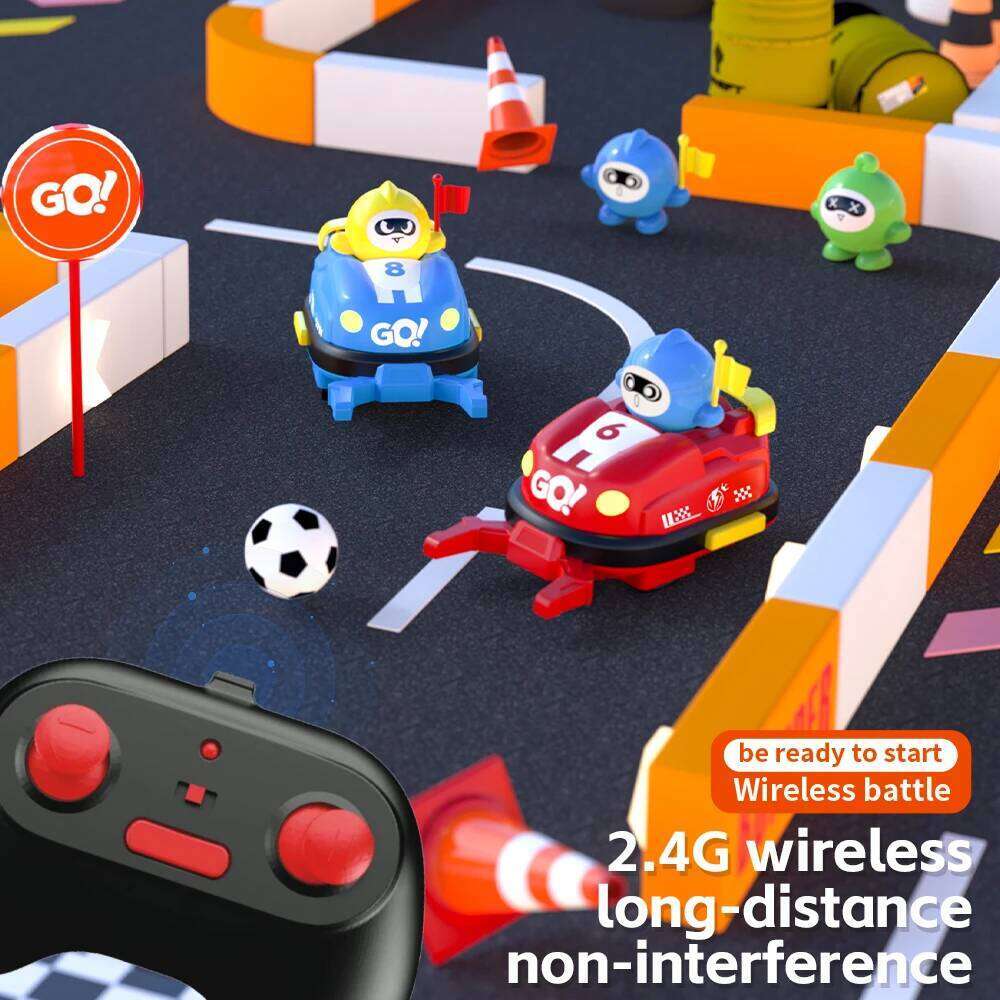 Remote Control Bumper Car Toy Two-Player Battle Racing Cars Parent-Child Competitive football Game birthday gift for kids Y260131