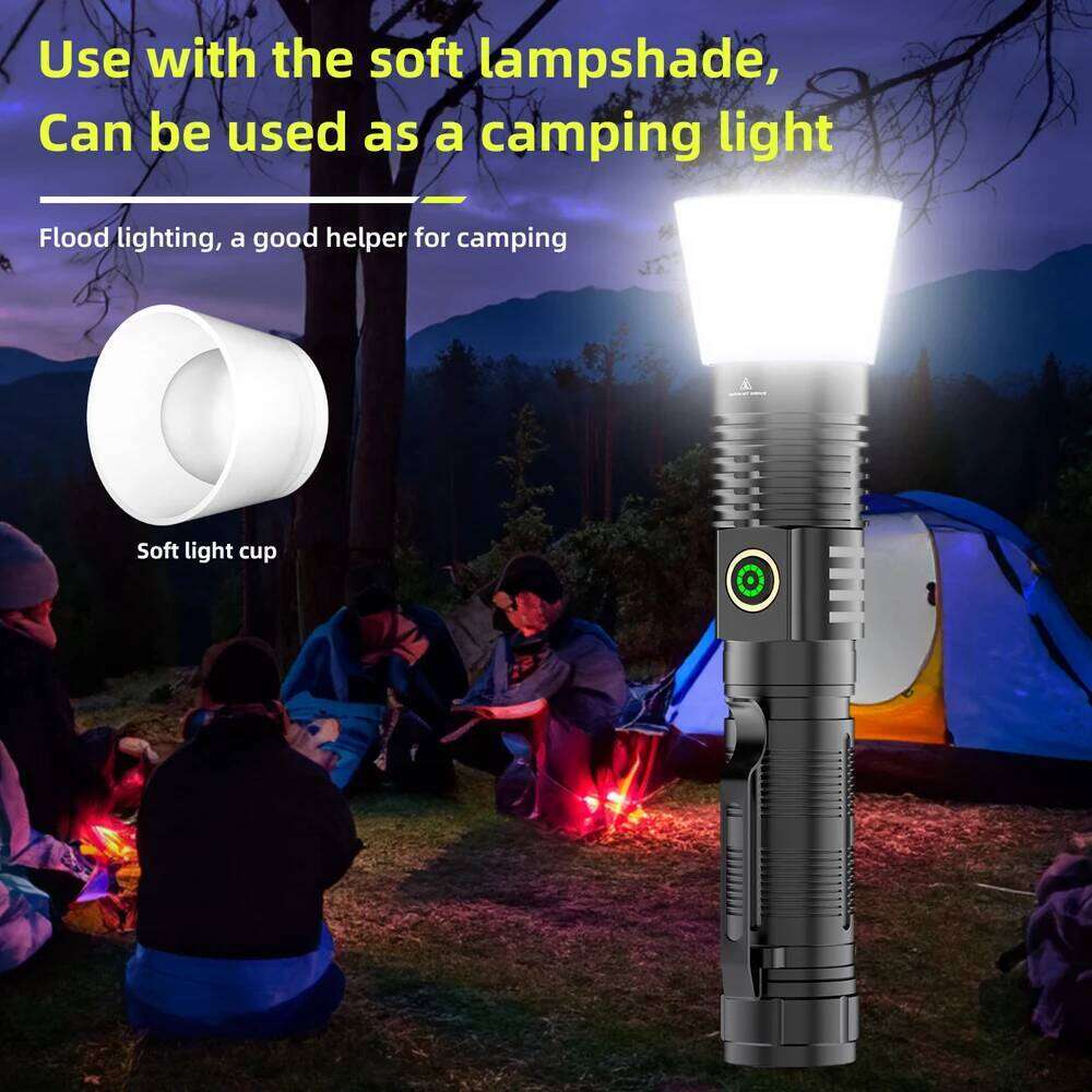 30W Powerful Zoomable LED USB Rechargeable Light Super Long-Shot Flashlight Tactical Lantern Hand Lamp For Camping H260131