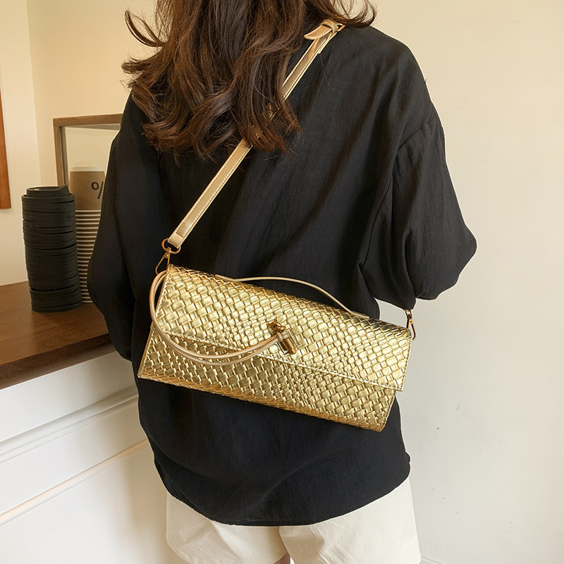 Fashion Bag Braided Accordion Bag, 2026 Woven Baguette Style Purse, Convertible Top Handle & Shoulder Strap Clutch Free Shipping