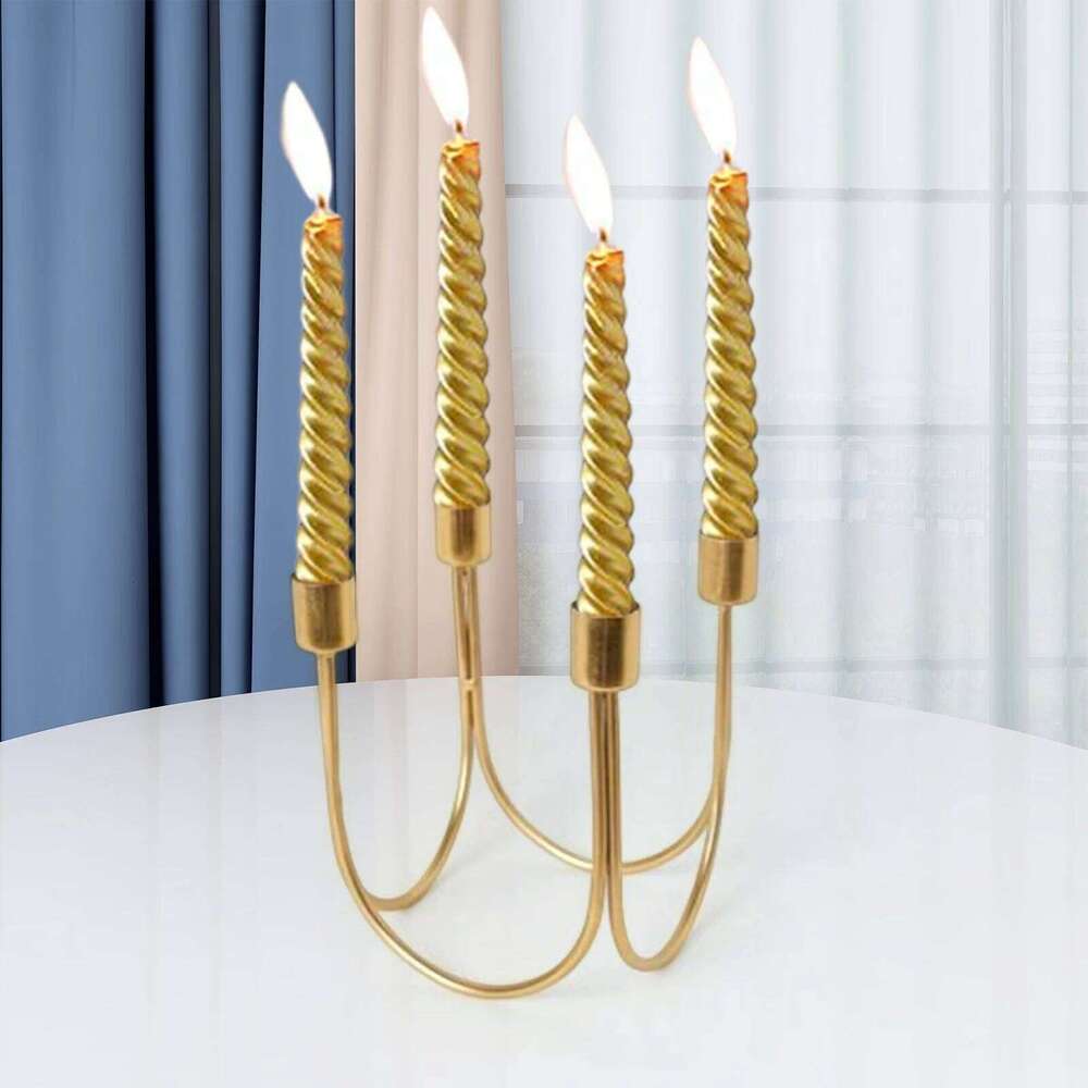 Metal Candlestick Candelabras Candleholder Farmhouse Fireplace Centerpiece New Year Taper Candle Holders for Dinner Table Y260131