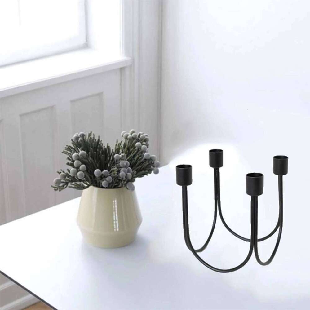 Metal Candlestick Candelabras Candleholder Farmhouse Fireplace Centerpiece New Year Taper Candle Holders for Dinner Table Y260131