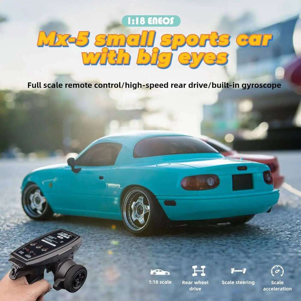 LDRC 1/18 Drift Car LD1804 Mazda MX5 2.4GHz with ESP Gyro LED Lights Full Scale RC Racing Cars For Kids Toy Gift Y260131