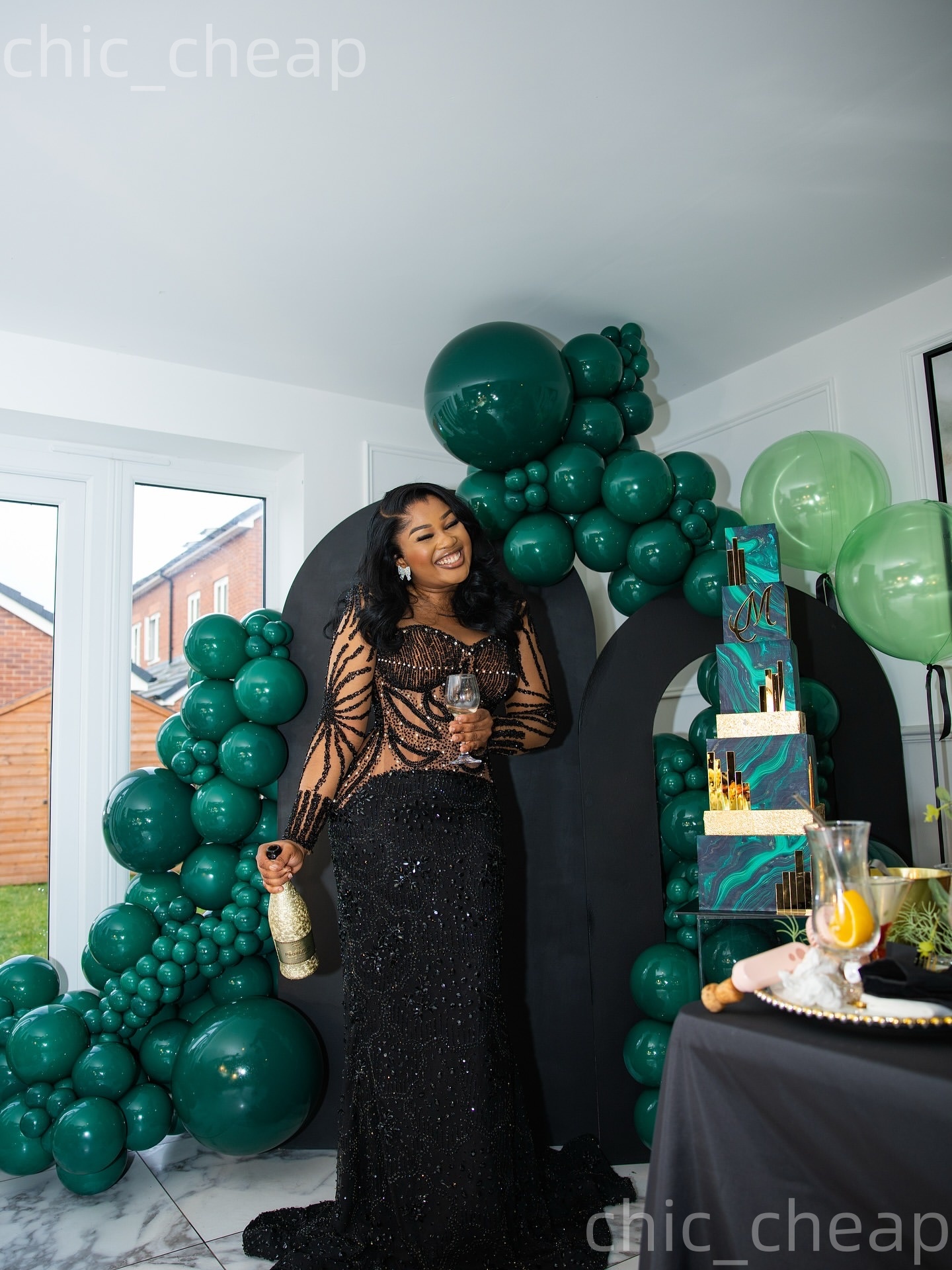 Aso Ebi Black Mermaid Prom Dresses 2026 Illusion Beaded Crystals Sheer Neck Evening Formal Party Second Birthday Engagement Gowns Dress For Special Oc