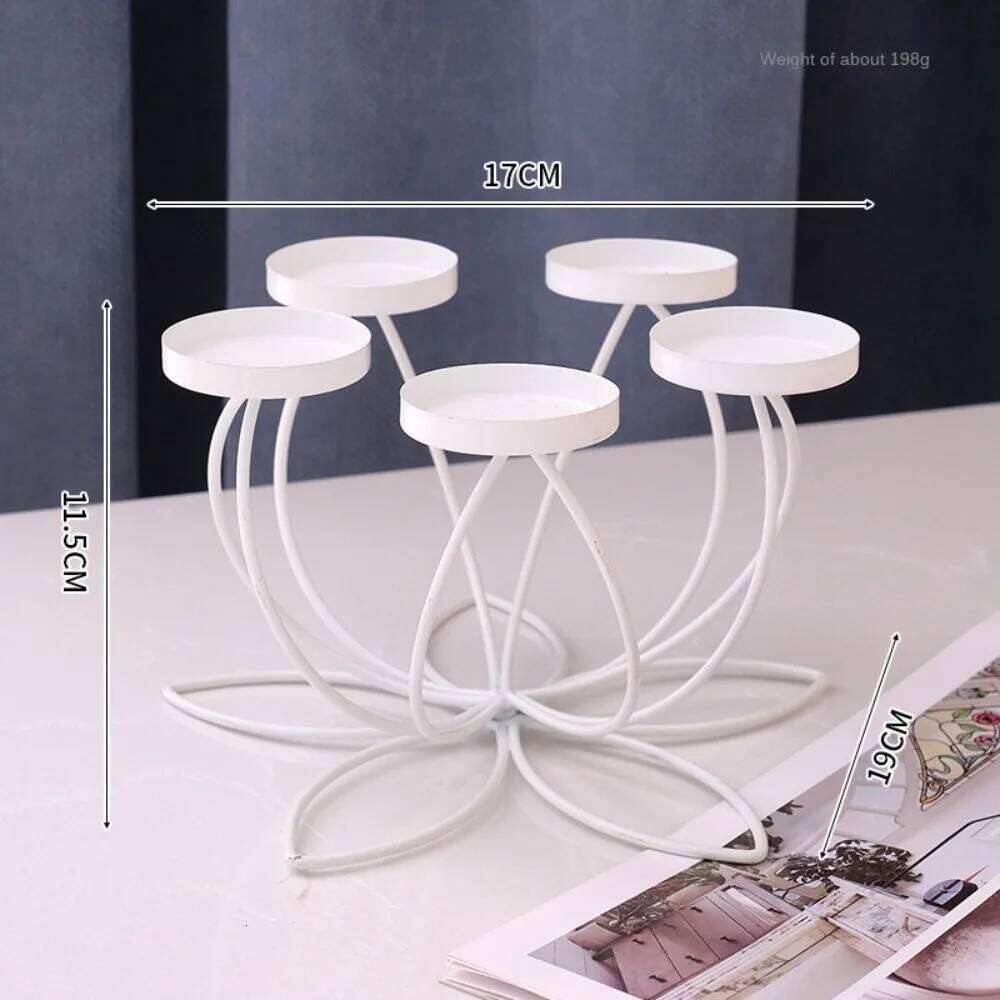 Mental Holder Candlestick for Romantic Candlelight Dinner Props Modern Table Decoration Retro Style Candle Holders Y260131
