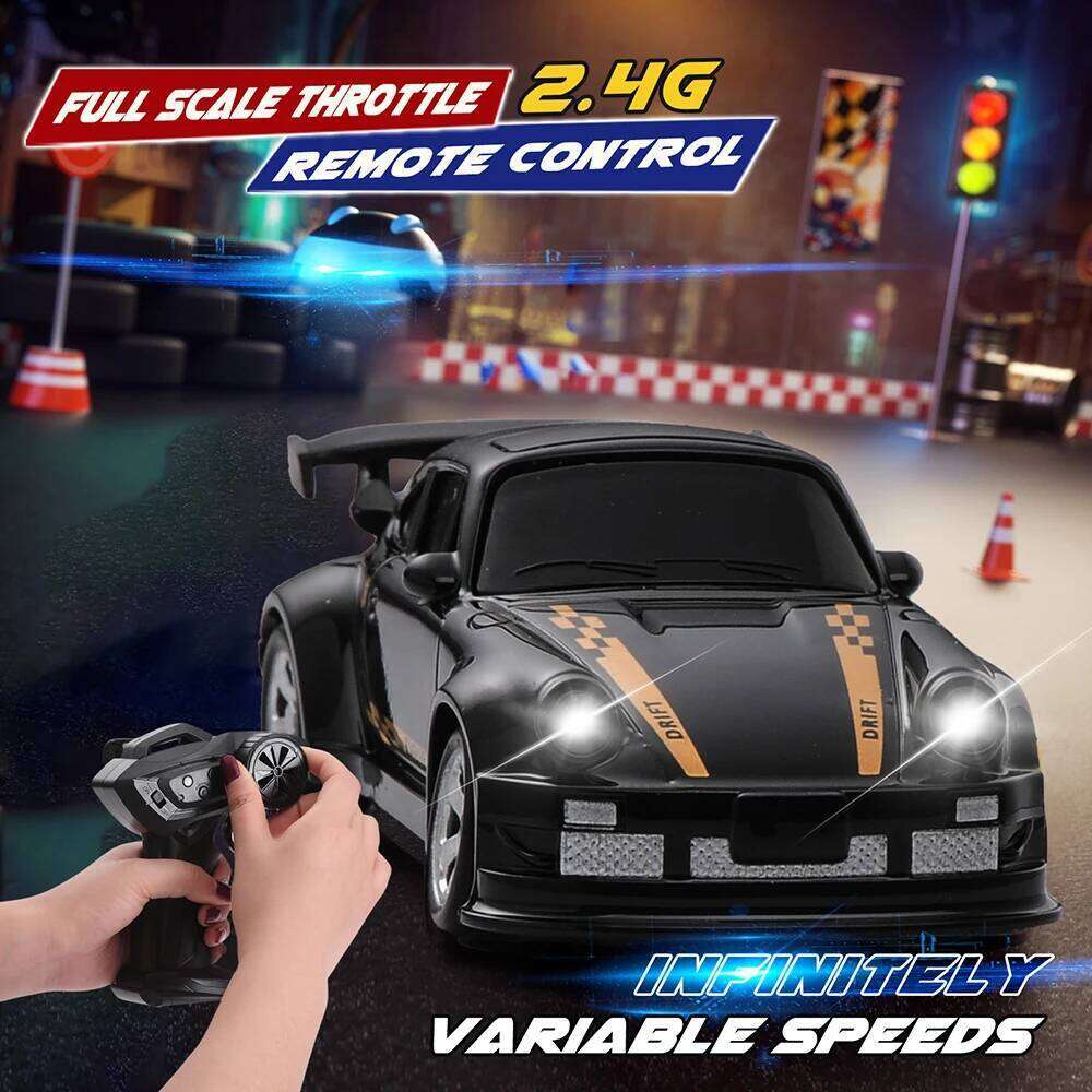 KF20 1/64 RC Drift 2.4G High-Speed Racing Four-Wheel Mini Desktop Remote Control Car Electric Toy Kids Y260131