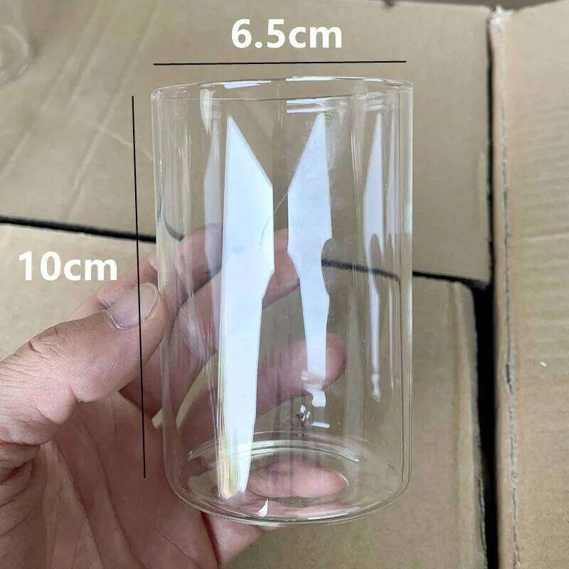 Simple Cup Holder Transparent European Candlestick Empty Cups Candles Glass Light Jar Wedding Restaurant Candle Container Y260131