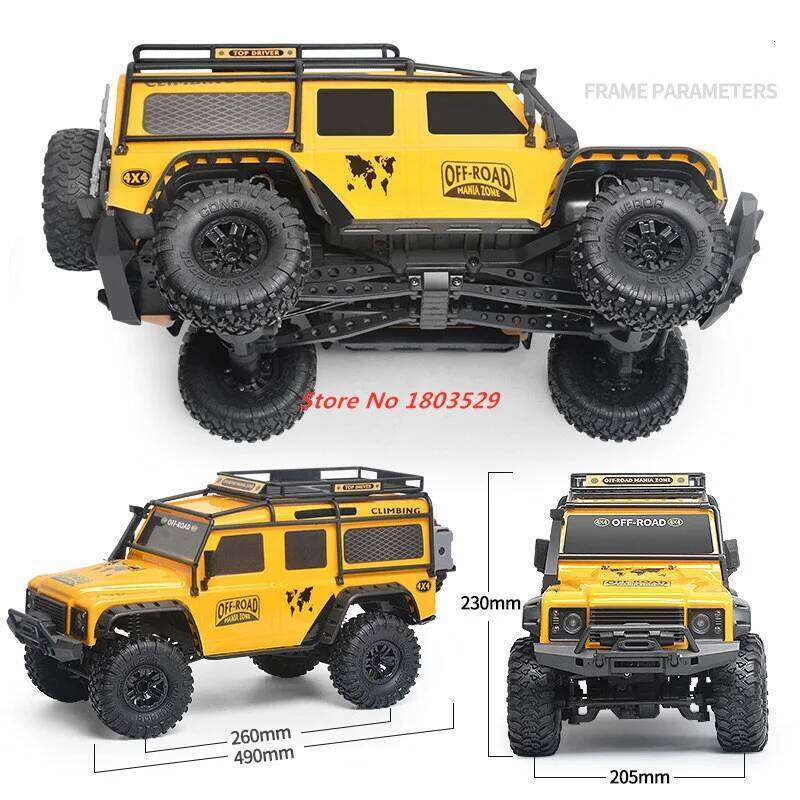 2.4G 1:10 4WD Professional 47CM Large RC rc Beast Rock Crawler Climbing Truck Headlight High Speed Remote Control Car Gift Y260131