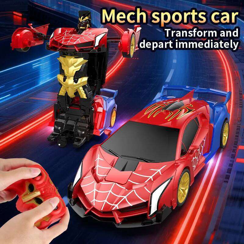 1:18 Spider Remote Control Racing Toy Children's Transformable Resin Car with Charging Function Includes Charge Y260131