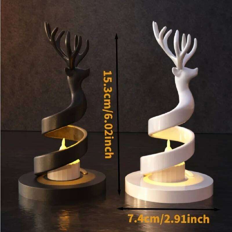 3D Printed Reindeer Figurine Deer Shaped Creative Candle Holder, Home Decoration Y260131