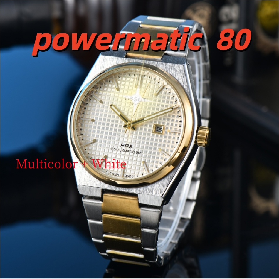 Mens PRX Tissity watch designer luxury quartz movement TISSOTITYly watches high qualit rose gold stainless steel strap sapphire Orologio PRX Wristwatches 0452