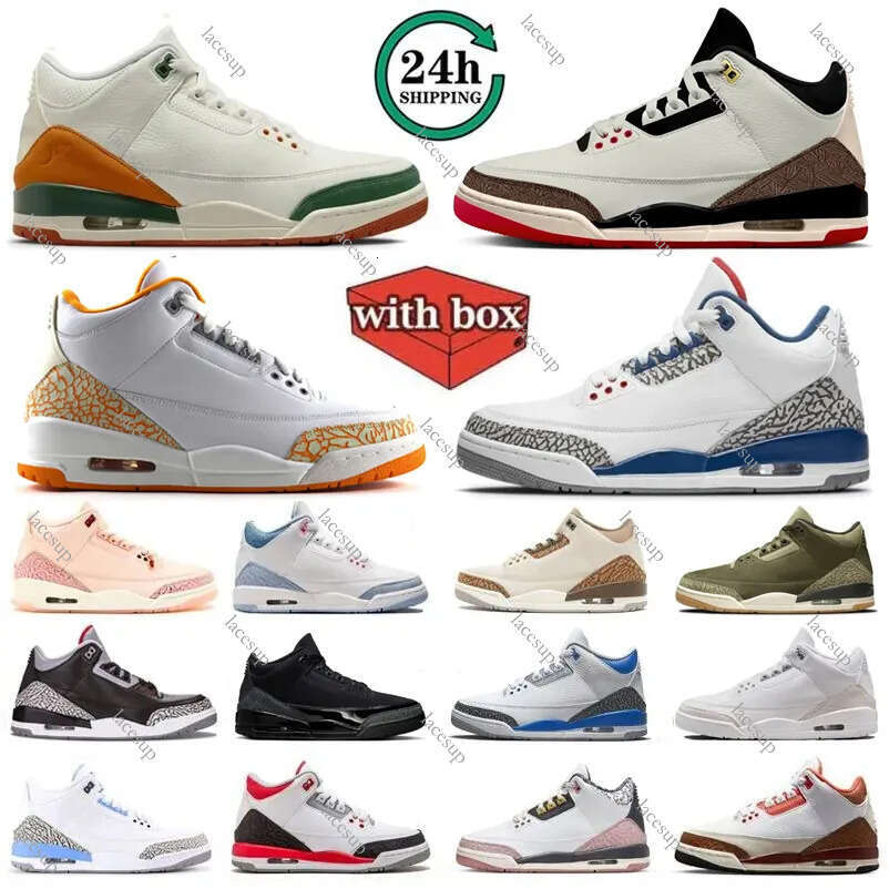 With Box Designer 3 3s Mens Basketball Shoes True Blue World's Best Dad Orange Citrus SoleFly Fruits Of Our Labor Black Cat Pure Money UNC Men Women trainers