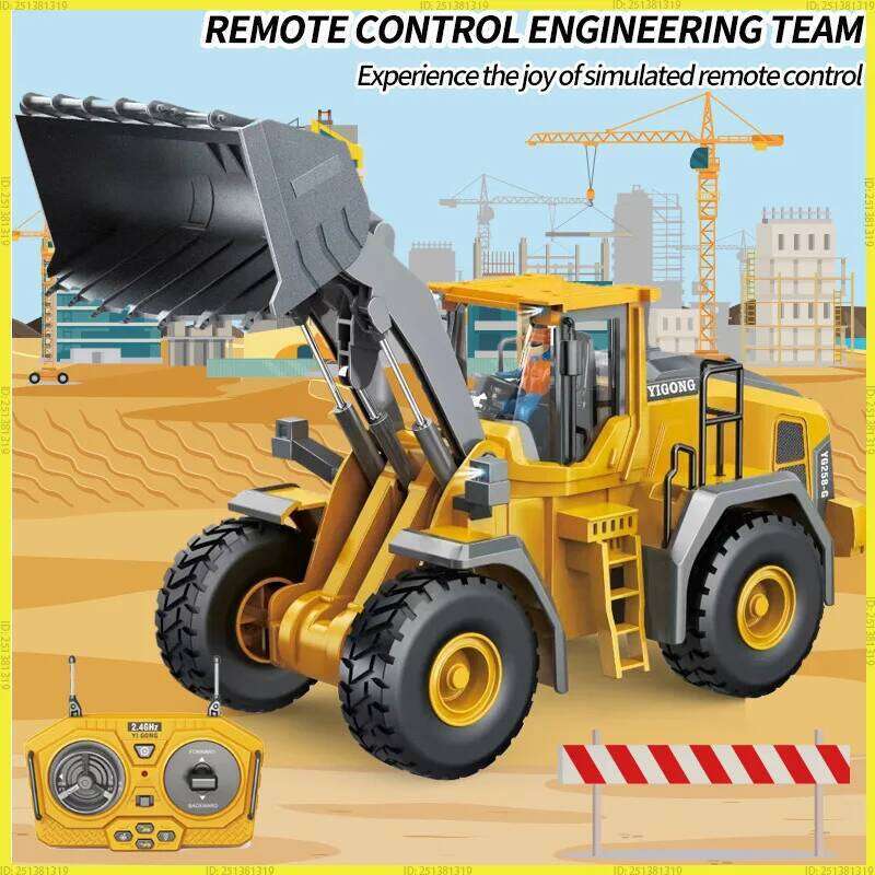 Remote Control Excavator Dump Truck 2.4G RC Model Car Toy Professional Alloy Plastic Simulation Construction Vehicle for Kids Y260131