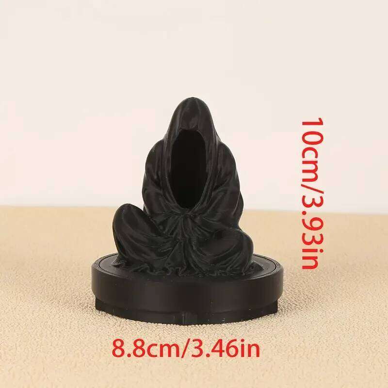 Grim Reaper Candle Holder - Spooky Halloween Decor, Durable Plastic Tabletop Statue for Meditation & Gothic Home Accents Y260131