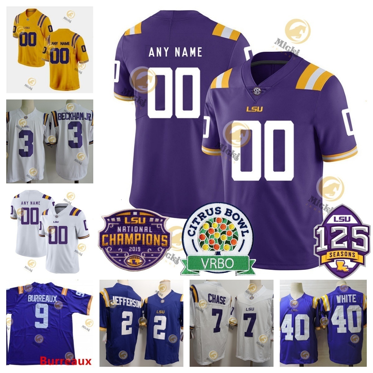 Todd Harris Jr. Patrick Queen Football Jersey Y. A. Tittle Ron Estay Jamal Adams Tyrion Davis-Price Custom Stitched Jerseys