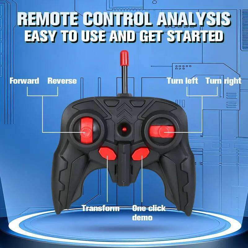2-in-1 Remote Control Transforming Robot Car, Mini RC Racing Vehicle, Automatic Deformation Toy, STEM Educational Gift for Kids Y260131