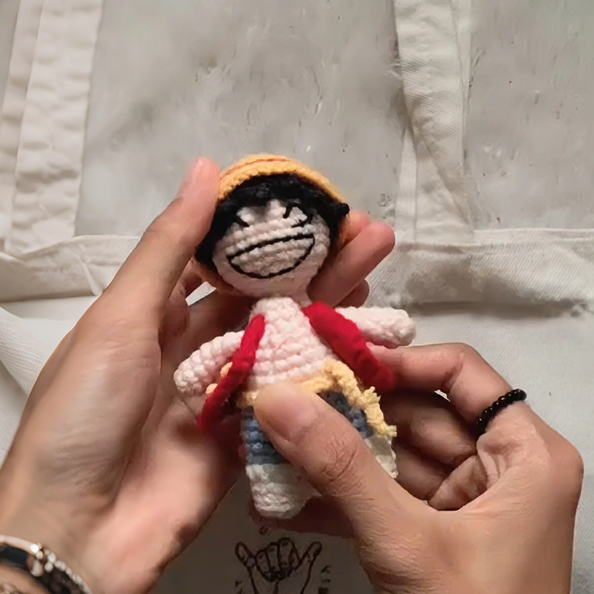 2026 New free shipping handmade DIY crochet weave yarn doll cartoon pendant key chain ugly cute doll bag charm