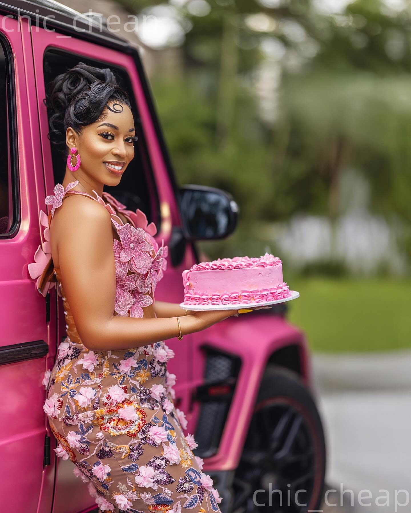 Aso Ebi Pink Sheath Prom Dresses 2026 Flowers Floral Lace Illusion Evening Formal Party Second Birthday Engagement Gowns Dress For Special Occasions