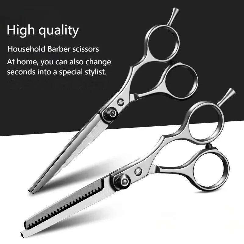 Professional Hairdressing Haircut Scissors 6 Inch 440C Barber Shop Hairdresser's Cutting Thinning Tools High Quality Salon Set C260131