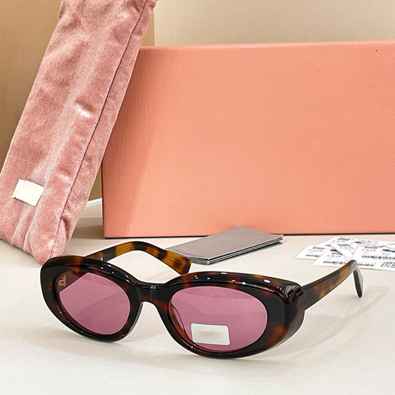 Reverie Sunglasses SMUB09 Women Designer Classic Acetate Black Oval Frame Metal Logo Modern Fashion Style Niu Sunglasses with Box SMUB12