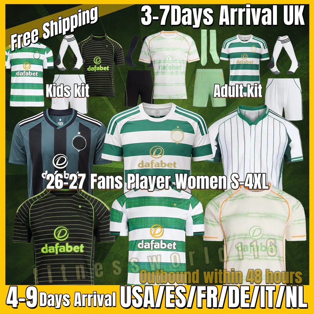 xxxl 4xl 2026 27 Celts soccer jerseys celticfc jersey 25 26 27 EDOUARD IDAH KYOGO MCGREGOR SCHMEICHEL football shirts men and kids kit irish celticfootball S-4XL