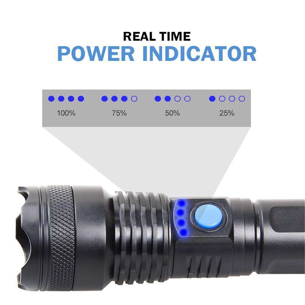 USB 300 Minute Chargeable Flashlight Strong Light 3 Modes Hand Lamp 18650 Battery Torch Waterproof Camping Hiking Night Patrol H260131