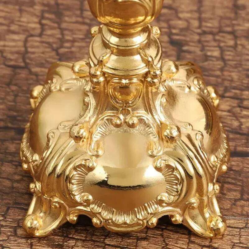 Candlestick, Decoration For Dinner Candlelight Lighting Ins Wind Shooting Background Furniture Decor Vintage Style Y260131