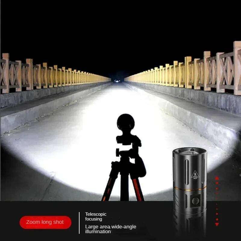 Strong Light Lamp T40 LED Flashlight USB Rechargeable Ultra-Bright Torch High Power Lantern Built-in 3*18650 Lithium Batteries H260131