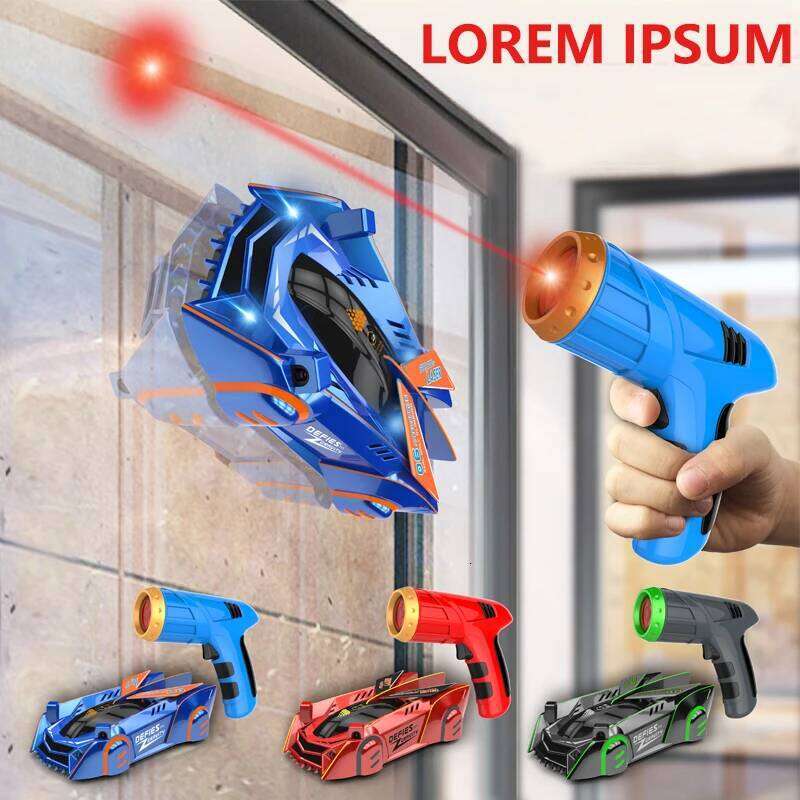 RC Car Stunt Infrared Laser Tracking Wall Ceiling Climbing Vehicle Toys For Children Remote Control Cars Follow Light Gifts boys Y260131