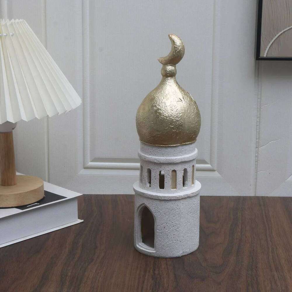 1 PC Candlestick Muslim Kaaba Dome Mosque Islamic Desktop Ornament Table Car Decor Crafts Gifts Y260131