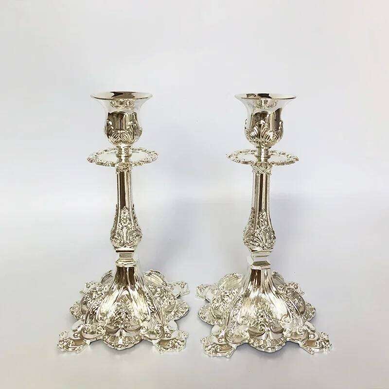 PEANDIM Gold Silver Metal Holders Christmas Party Candlestick Wedding Candle Stand Romantic Home Table Candelabra Decor Y260131