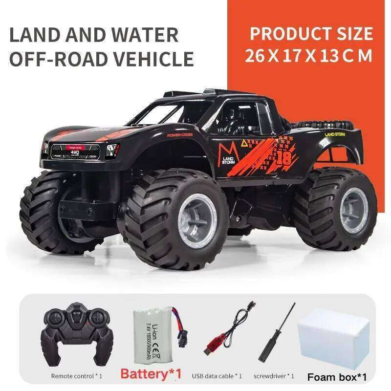 2.4G 4WD Amphibious RC Car Off Road Waterproof Remote Control Cars JJRC Q156 Climbing Vehicle Drift Monster Truck for Kids Toys Y260131