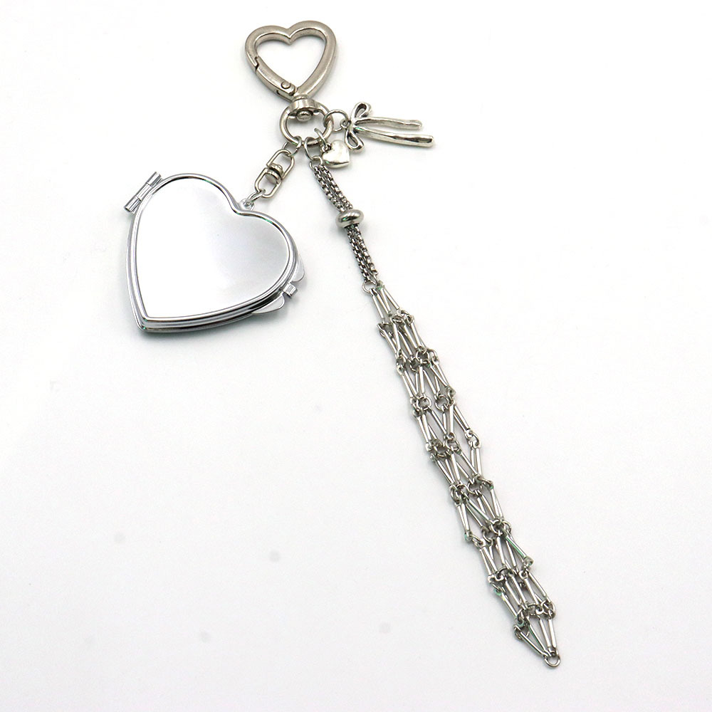 2026 Free Shipping New Women's Fashion Lipstick Storage Small Mirror Key chain Design Sense Practical Bag Charm