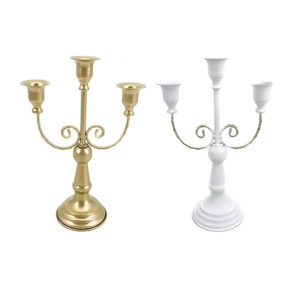 Metal Candelabra Centerpiece Simple Crafts Pillar Candle Holder Candleholder for Wedding Party Dining Home Living Room Y260131