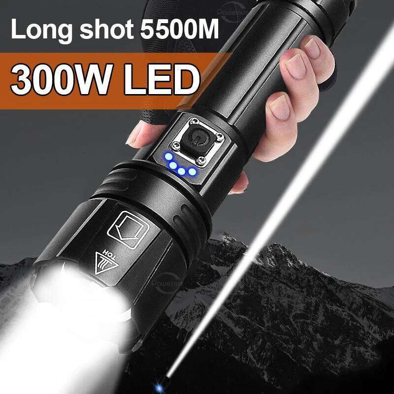 Most Powerful LED USB Rechargeable Torch Light High Power Flashlight Tactical Lantern Long Shot Hand Lamp For Camping H260131