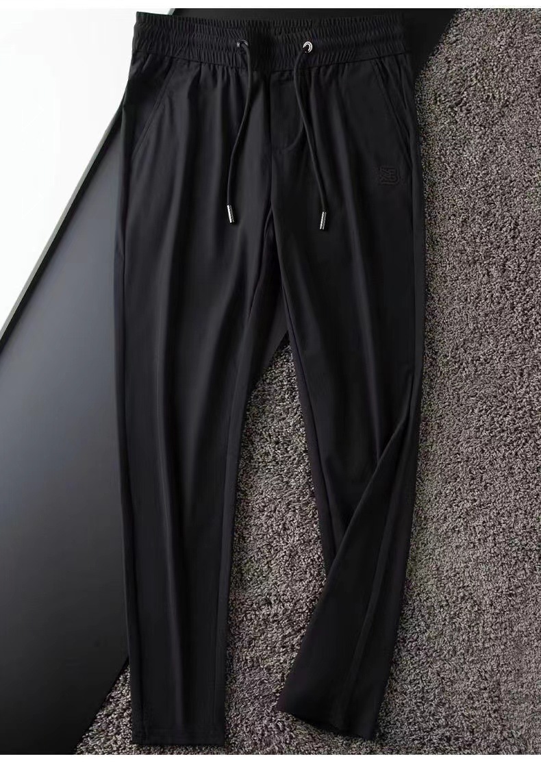 Summer 2026 Thin Ice Silk Men's Sports Pants New Style High End Fashion Trend Straight Leg Versatile Casual Trousers Free Shipping