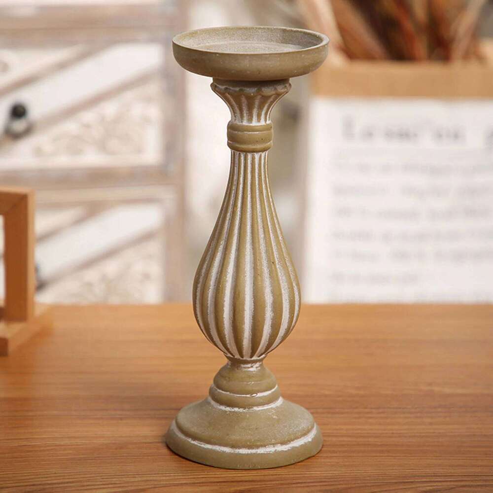 Unfinished Holder Candlestick for Home Decor Wedding Room Decoration Pillar Candle Holders Retro Candlesticks Ornament Y260131