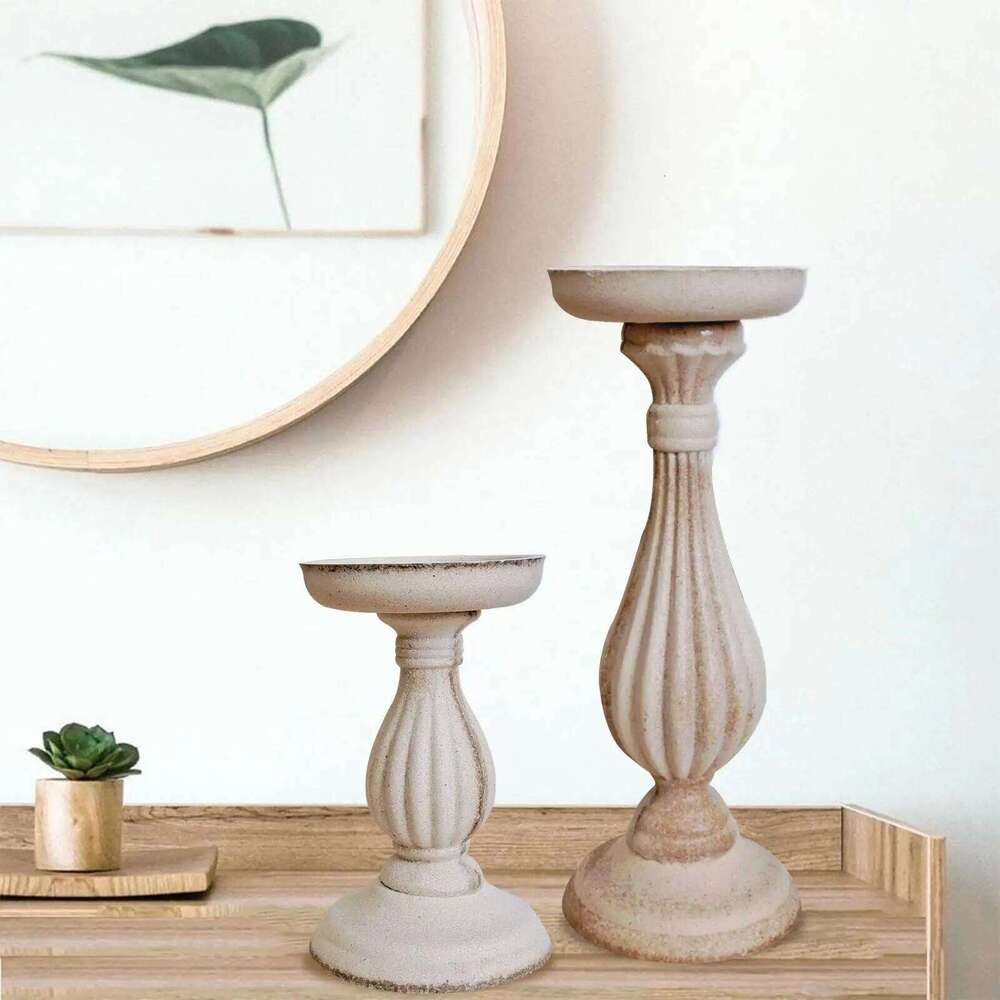 Unfinished Holder Candlestick for Home Decor Wedding Room Decoration Pillar Candle Holders Retro Candlesticks Ornament Y260131