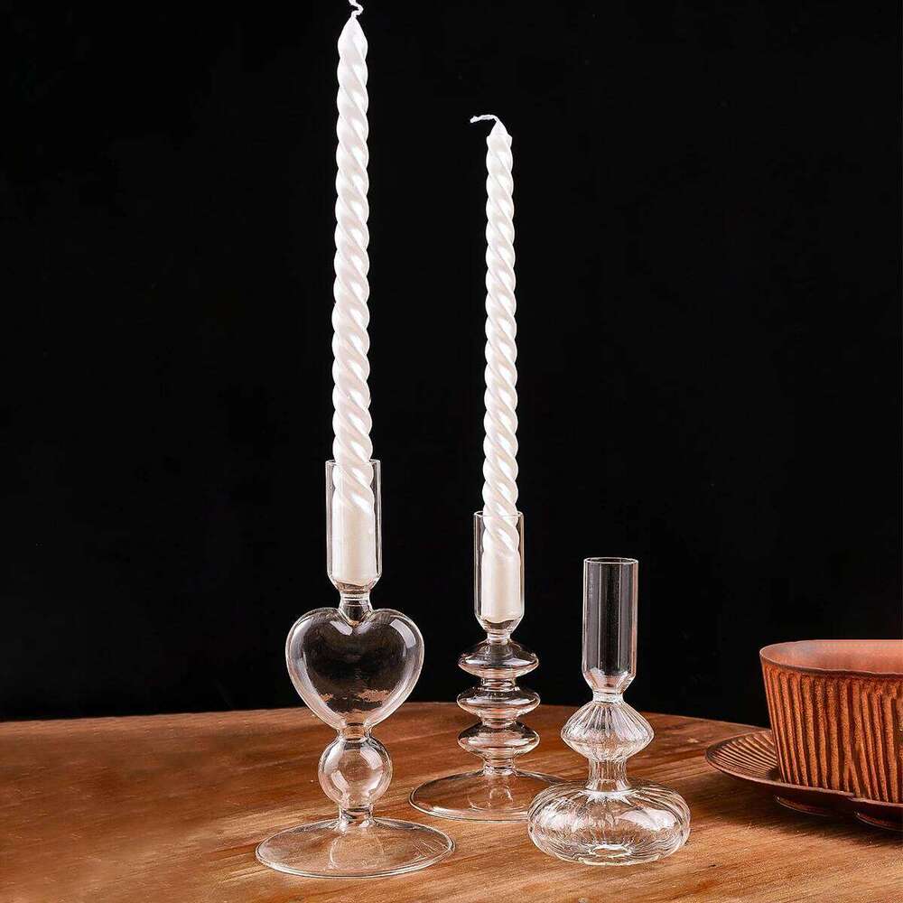 1PC, European-style crystal candlestick, home decoration, suitable for table decoration in homes, hotels, weddings, etc Y260131