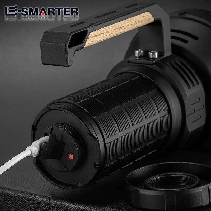 16xP50 Wick Ultra Strong Handheld Light Flashlight - Intelligent Fan Forced Heat Dissipation-4x18650 Power Supply H260131